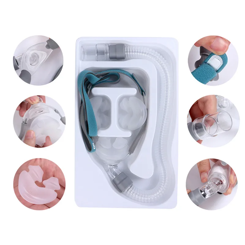 WNP носовая Подушка CPAP маска силиконовый гель SML Размер Подушка все в медицине маска для сна для храпа и лечения апноэ с поясом