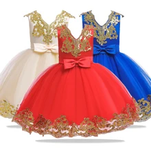Элегантное рождественское платье принцессы для маленьких девочек; Детские Свадебные платья для девочек; праздничное платье; Детский костюм на Хэллоуин для девочек; От 3 до 10 лет