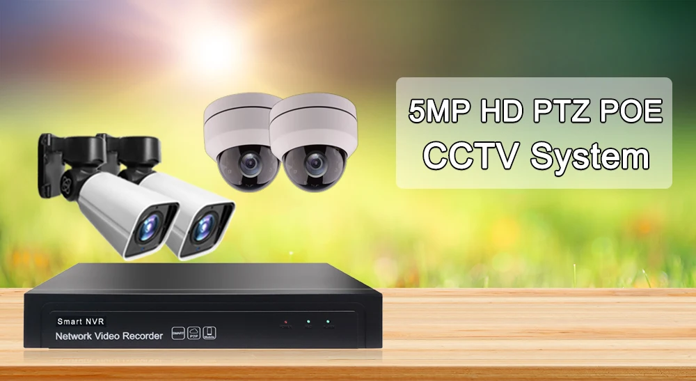 4ch 5MP POE PTZ H.265 комплект системы видеонаблюдения 8ch NVR открытый Крытый водонепроницаемый 2,8-12 мм 4X оптический зум безопасности IP камера