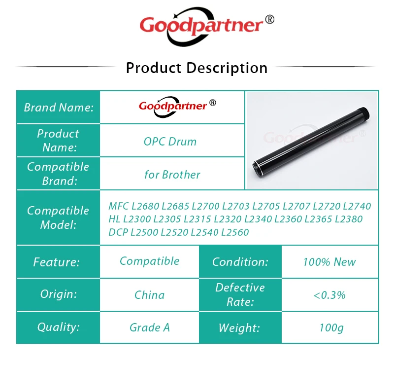 OPC Drum 5X DR2335 DR630 2300 2315 2320 For Brother HL L2300 L2340 L2360 L2365 DCP L2500 L2520 L2540 L2560 MFC L2700 L2720 L2740