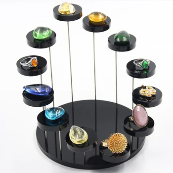 

Fashion Multi-Layer Acrylic Ring Display Rack Earring Holder Pendant Gemstone Showcase Jewelry Display Stand Desktop
