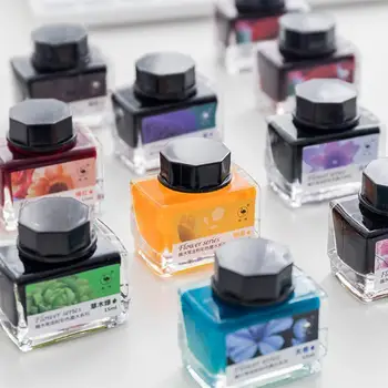 

15ml New Colorful Fountain Pen Glass Bottle Ink Non-carbon Ink For Fountain Pen Dip Pen School Office Stationery Supplies