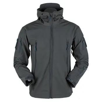 

Outdoor Soft Shell Fleece Men And Women Windproof Waterproof Breathable Warm Three-In-One Coat Shark Leather Jacket