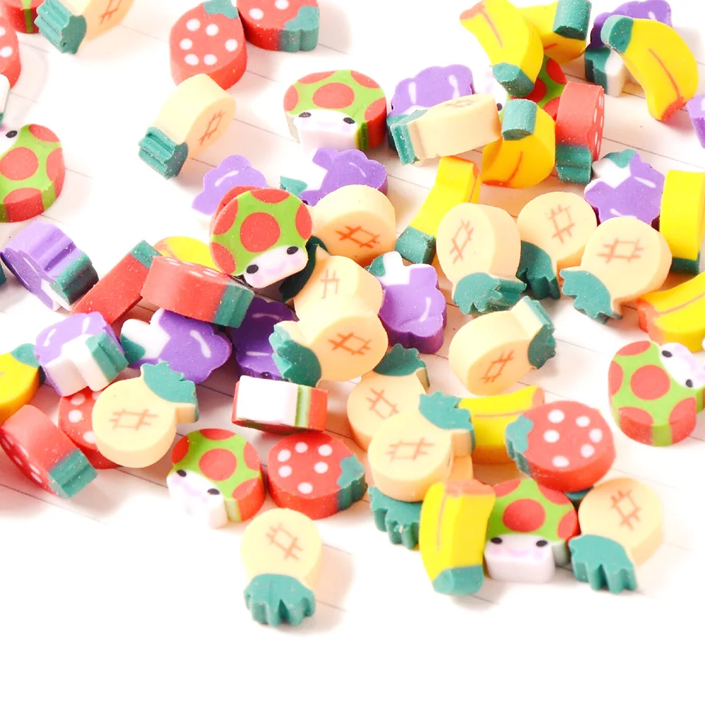 

20pcs/set Milk Bottle Eraser Fruit Animal Christmas Digital Rubber Bottle Children'S Students Cute Stationery Gifts
