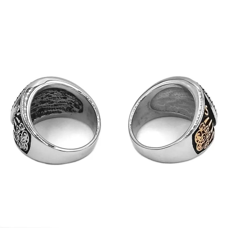 Викингов норвежский амулет медведь кольцо в виде лапы из нержавеющей стали ювелирные изделия серебро золото кельтский узел талисманы когти байкер Мужские кольца SWR0889