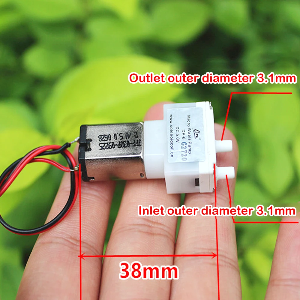 DC 3V 3.7V 4.2V 5V Mini Mute Air Pump Oxygen 030 Motor Water for Fish Tank Sphygmomanometer Monitor Double Hole | Обустройство дома