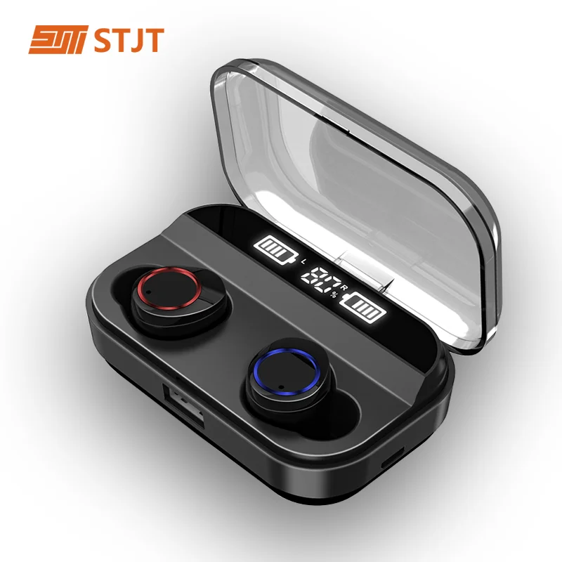 Светодиодный дисплей, Bluetooth наушники, стерео наушники, 3000 мА/ч, внешний аккумулятор, беспроводные гарнитуры, спортивные с микрофоном, Ipx7, водонепроницаемые