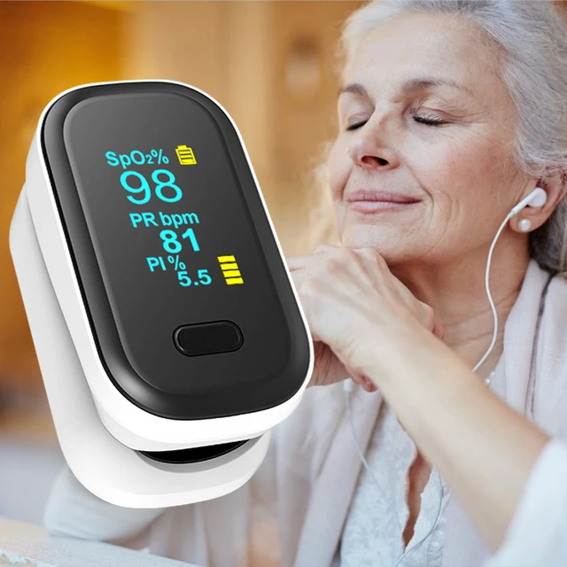 Professional Pulse Oximeter OLED Blood Oxygen Oximeter PR SpO2 Blood Oxygen Saturation Meter