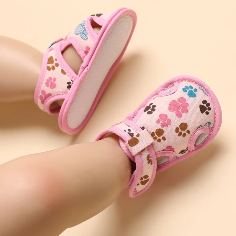 2021 NEW 0-18Months Kids Newborn Baby Boys Fashion Summer Soft Crib Shoes First Walker Anti Slip Sandals Shoes Soft Sole