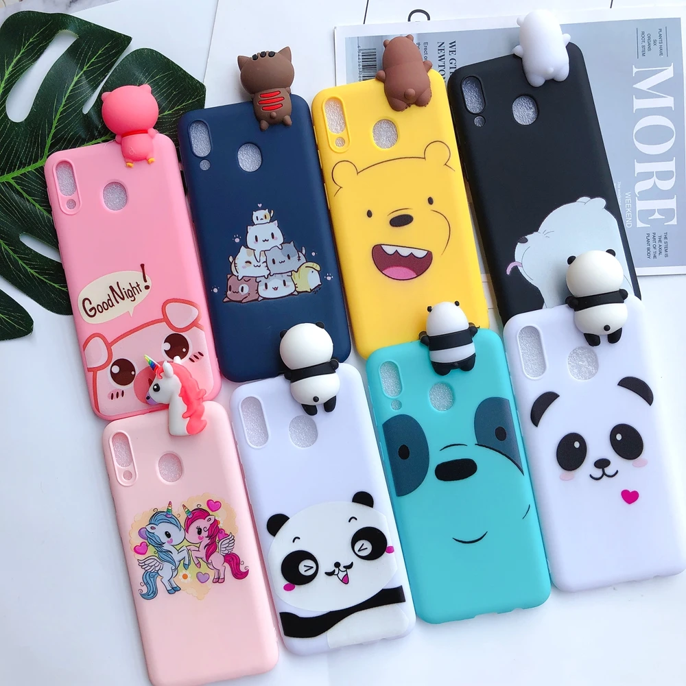 Чехол для Honor 8X etui Huawei Y6 Y7 2019 силиконовый чехол 3D Kawaii мягкий Prime 8A 8C