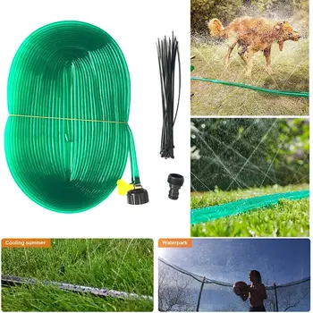 

12M Trampoline Sprinklers Summer Durable Water Toy For Boys Girls Adults Outdoor Misting Cooling System Nozzle Kit US standard