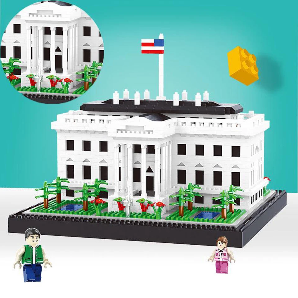 Legoed The White House Architecture Building Blocks Model World Classic City Bricks Model Kids Toys Gifts Compatible With Legoe