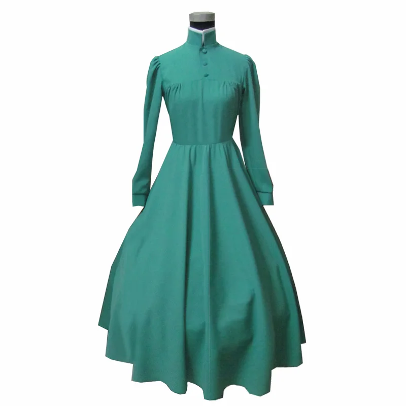 Howl's Moving Castle Sophie Hatter Cosplay Costume green cosplay Dress Custom-made |