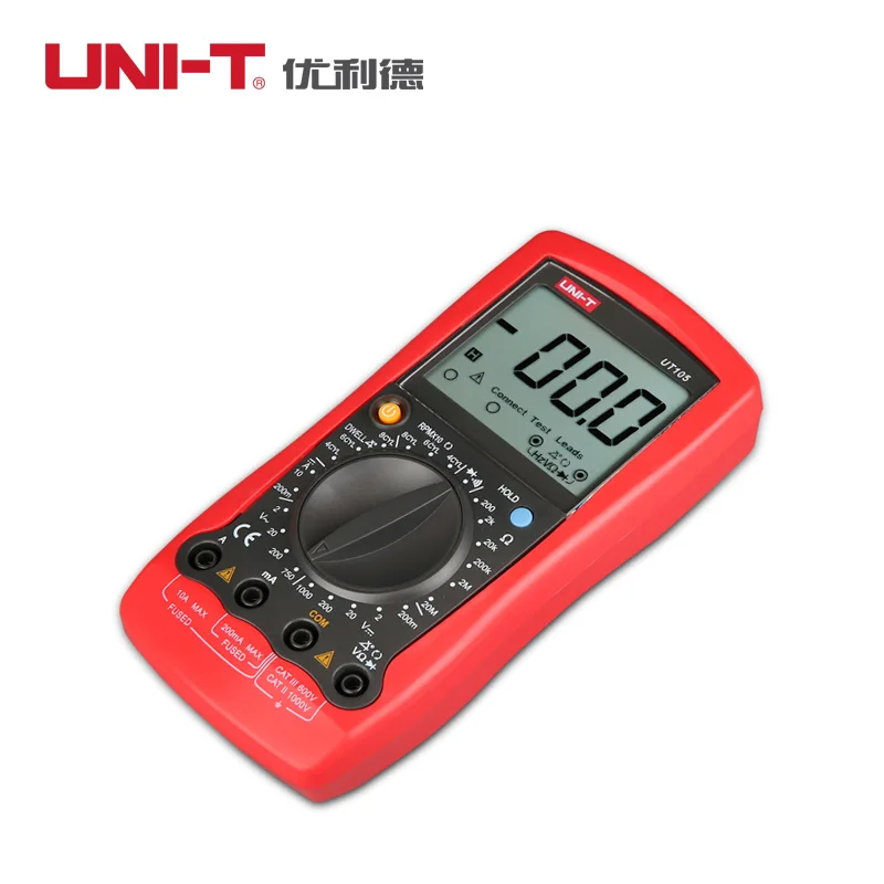 Uni-T UT105/UT107 цифровой мультиметр Рабочий цикл тестер esr метр Транзистор тестеры автоматический multimetro профессиональный автомобиль