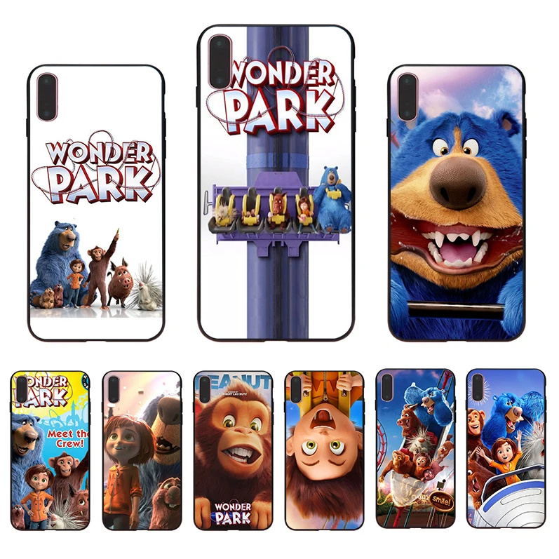 WONDER PARK Cute Black TPU Phone Case For iPhone X XR XS 11 11Pro Max 8 7 6 6S Plus 5 5S SE 2020 Personalised Covers Funda Coque | Мобильные