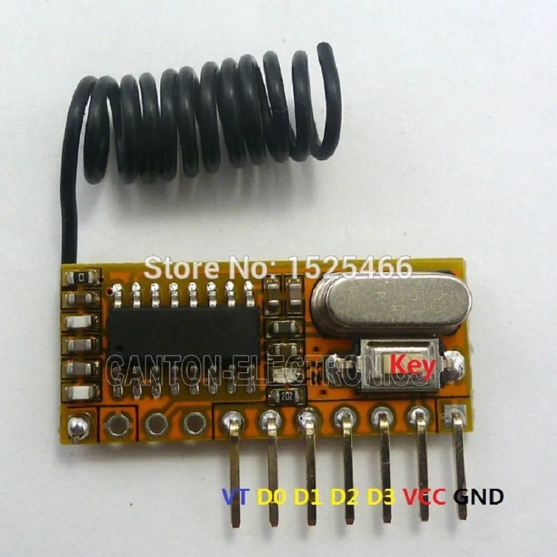 433Mhz UNO беспроводной комплект для декодирования 5V RF пульт дистанционного управления+ EV1527 брелок для Arduino Mega2560 DUE