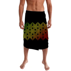 High Quality Samoan Classic Yellow Red Super Cheap ie faitaga Men Half Skirt Print On Demand Free Shipping