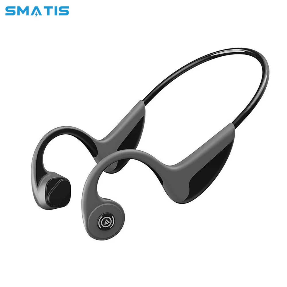 

Bone Conduction Wireless Bluetooth 5.0 Earphone Sport Running Gaming Headset Headphones With Microphone Over Ear Handfree Stereo