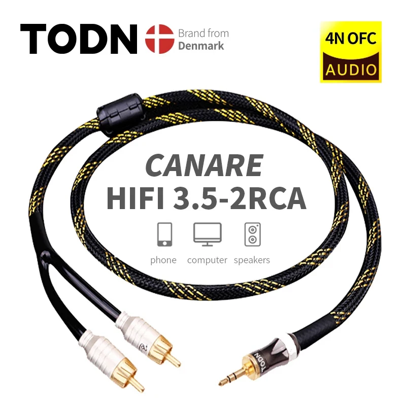 Canare   RCA ̺,  ȣ ̾ ÷, AUX ÷ ȯ, 2 RCA ÷, 3.5mm
