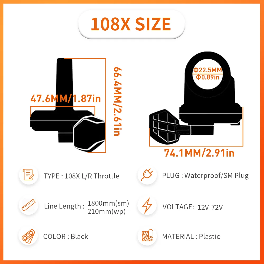 Universal Ebike Thumb Throttle