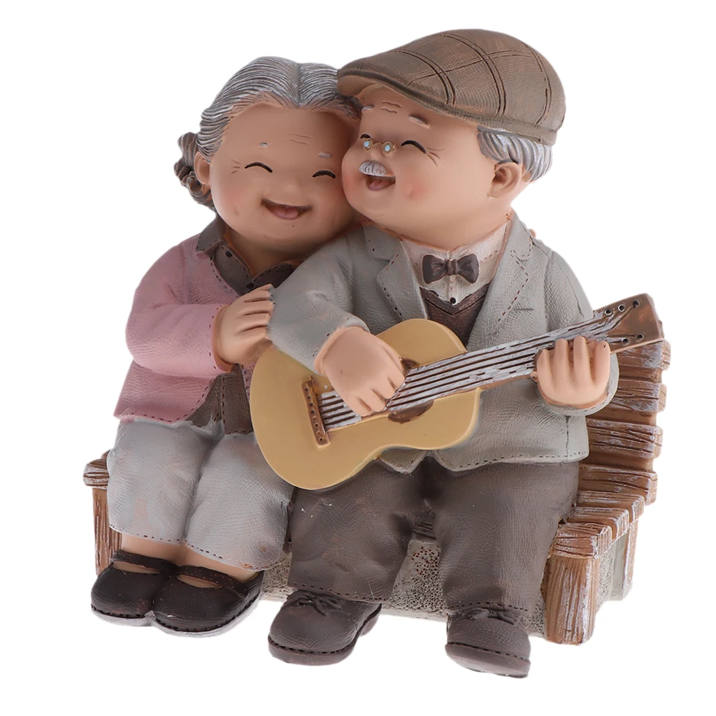 Couple Miniature Dollhouse Fairy Garden Terrarium Bonsai Scenery Decor Craft