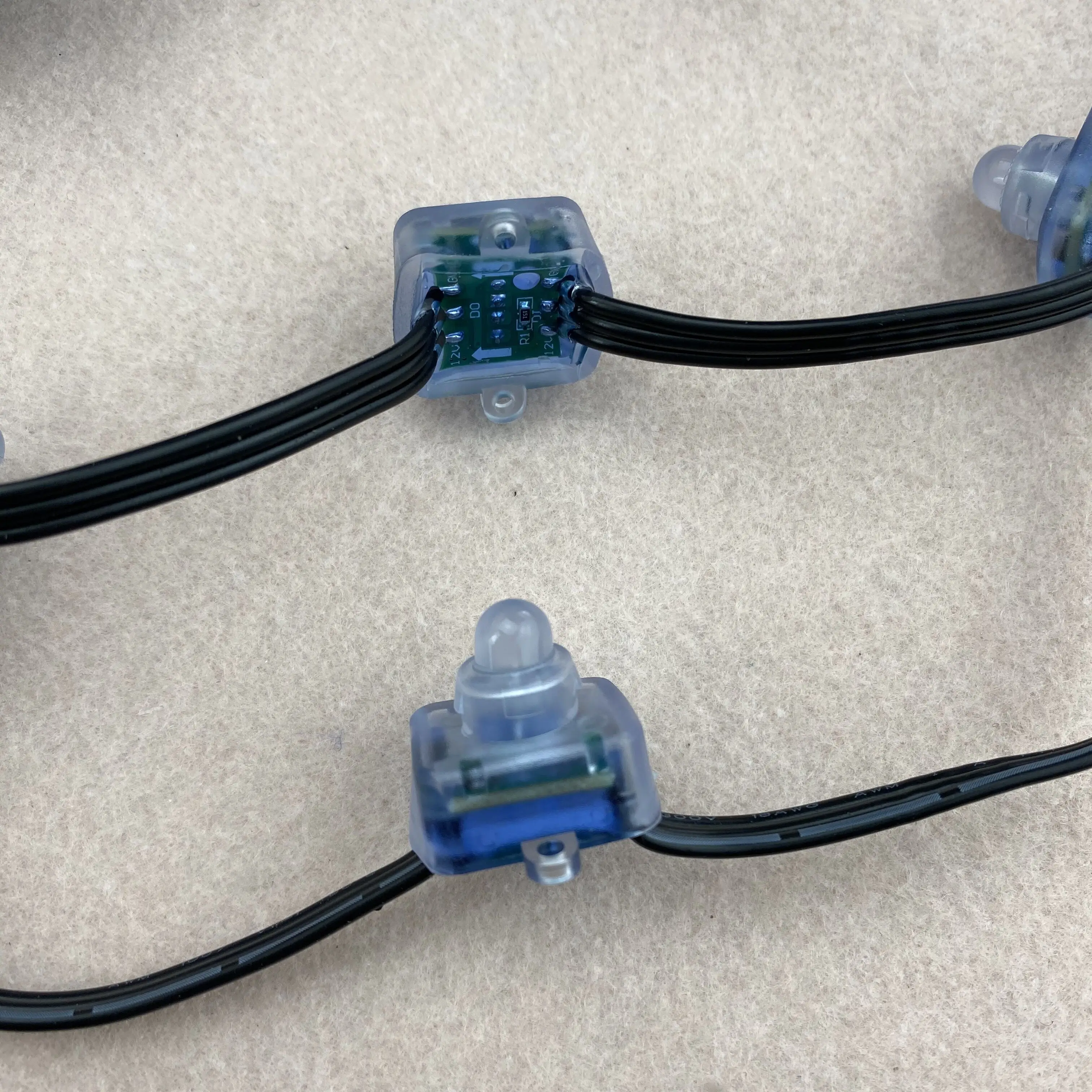Черный провод DC12V WS2811 светодиодный смарт шнур адресуемый IP68 Номинальный