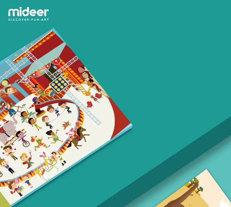 MiDeer новые многоразовые наклейки книга игровой коврик коллекция детские развивающие игрушки для детей головоломка подарок Съемный Фон сцены