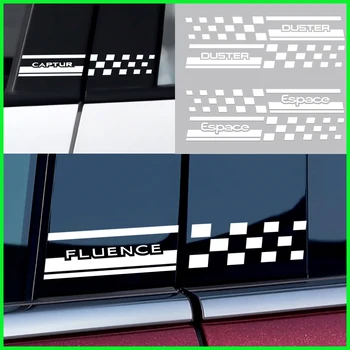 

2x Car Window Center Pillar Sticker for Renault DACIA Fluence Sandero Captur Duster Megane Scenic Logan Loguna Zoe Koleos Kadjar