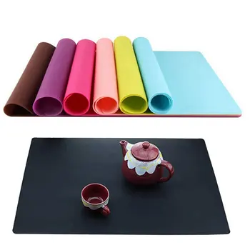 

Silicone Placemat Soild Color Dining Pad Table Mat Non-slip Heat Resistant Pad Mat 40x60cm UD88
