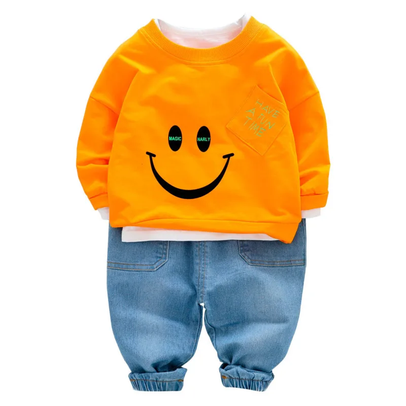 

Autumn Clothes Children Fashion Clothing Girls T Shirt JeansPants 2Pcs/sets Spring Kids Infant Outfit Toddler Casual Tracksuit
