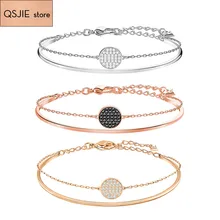 Высокое качество SWA хрустальный браслет ювелирные изделия два в одном браслет на День Святого Валентина подарок женский браслет