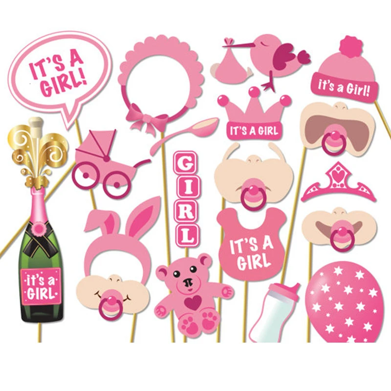 19PCS Реквизит для фотобудки вечерние очки шляпа с усами Babyshower фото стенд Свадебные украшения реквизит для фото Выпускные вечерние украшения - Цвет: 19PCS
