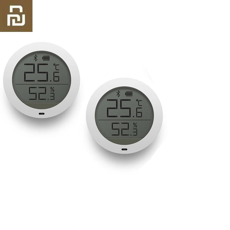 В комплекте Xiao mi ЖК-экран цифровой термометр mi jia Bluetooth температура Smart Hu mi dity датчик влажности mi Home - Color: 2Pcs
