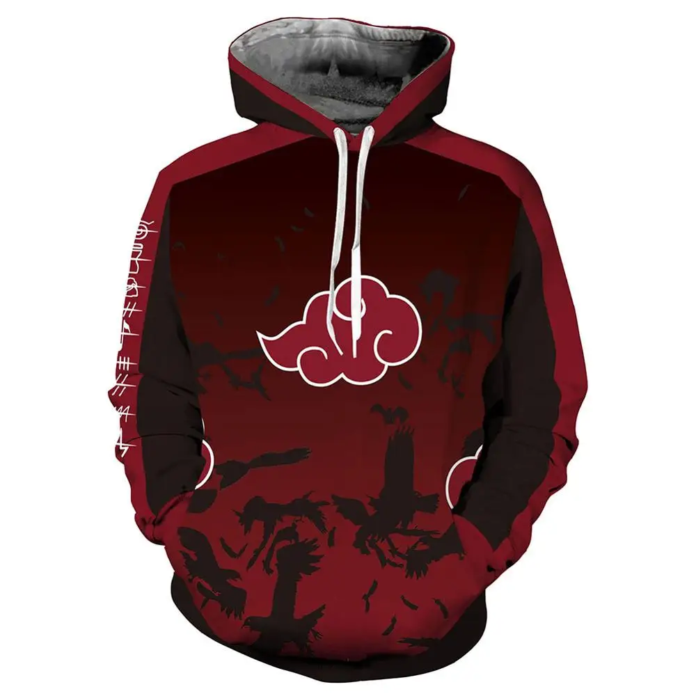 

Anime Naruto Akatsuki Hoodie Hood Pullover Tops Hoodies Sweatshirt Coat Outfit