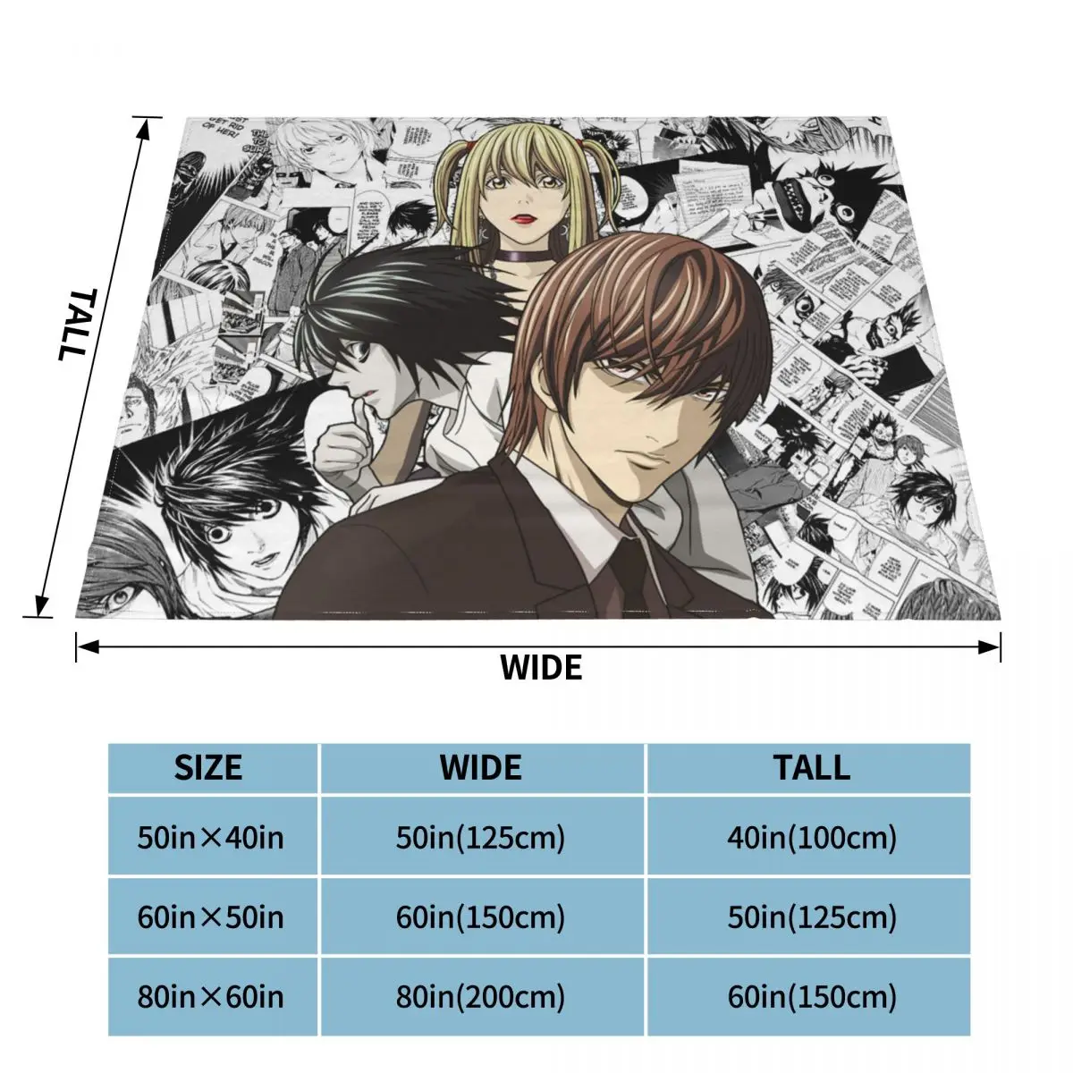 Death Note Shinigami Knitted Blanket Coral Fleece Plush Anime Lawliet Light  Yagami Throw Blankets for Bed Bedroom Quilt|Blankets| - AliExpress