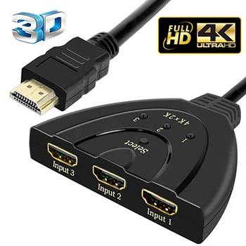 

HDMI 4K*2K Multimedia Switcher Three-in-one-out HD Use For PC DVD HDTV Xbox PS3 PS4