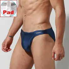 Пуш-ап подкладка плавательные мужские трусы сексуальный для Гея Плавание одежда Купальник-бикини Мужские шорты для купания человек Плавание костюм Танга купальный костюм шорты Desmiit zwembroek