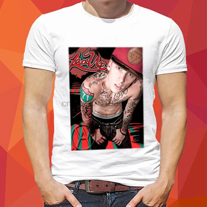 MGK Lace Up Tee White Tshirt New Mens T 