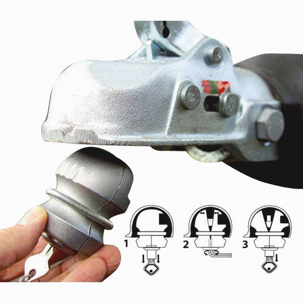 1 шт. Универсальный автостопор Прицеп Сцепка замок сцепления Caeavan замок сцепка замок для автофургона цинковый сплав 50 мм