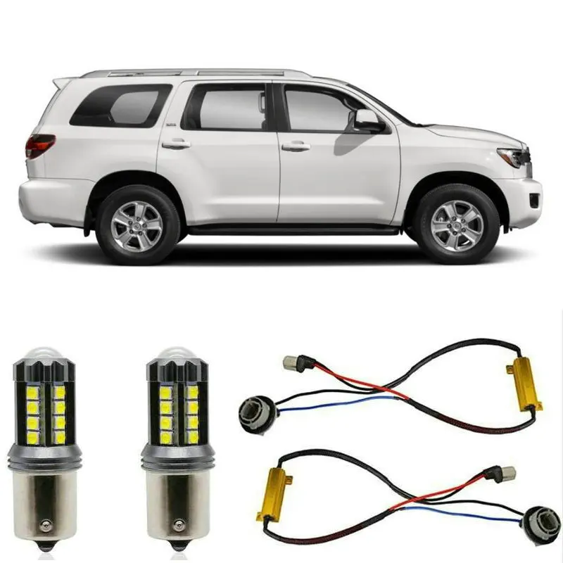 

(USA) Fog lamps For TOYOTA Sequoia Sienna 2019 Stop lamp Reverse Back up bulb Front Rear Turn Signal error free 2pc