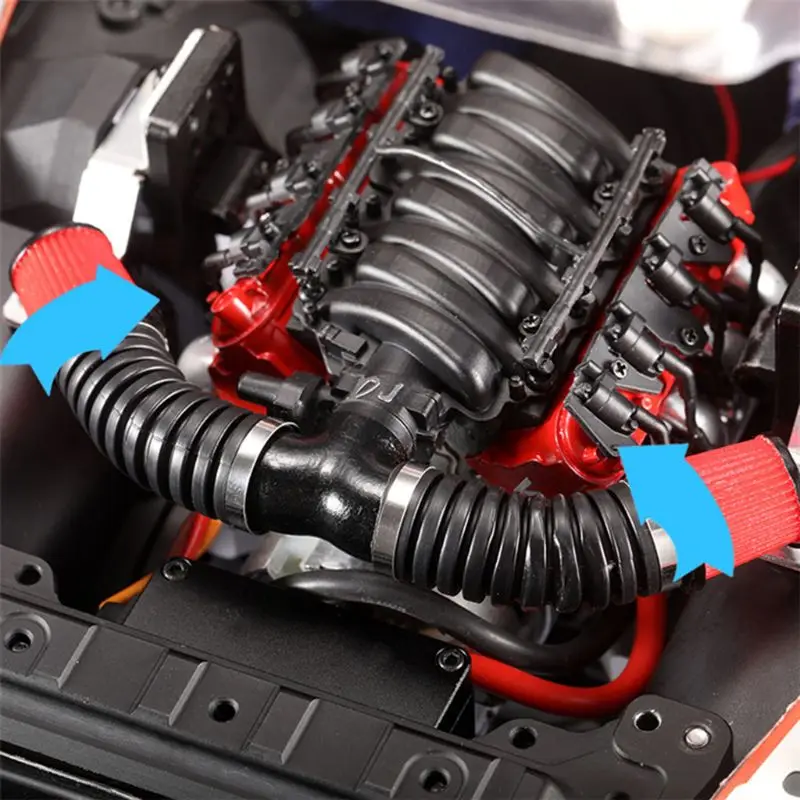 DJC-0641 LS3 V8 6.2L моделирование двигателя крышка радиатора двигателя вентилятора для 1/10 TRX4 D90/110/130 RC автомобиль Запчасти 634F