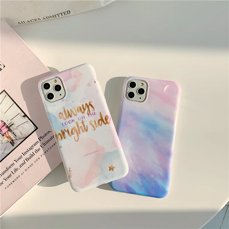 Красочные масляные граффити Чехлы под мрамор для iphone 11promax XR X XS Max 6 6S 7 8 Plus Мягкий чехол для телефона Девушка Стиль задняя крышка