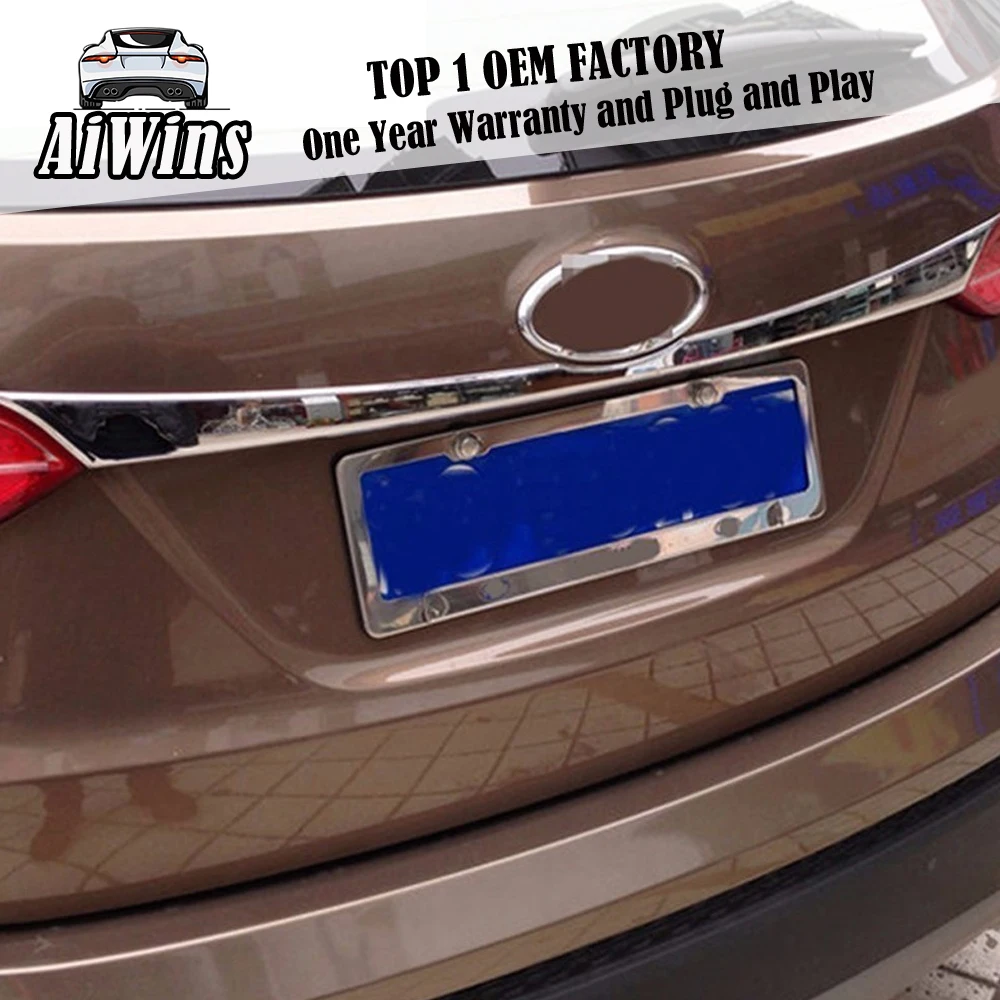 Aiwins Taril Обшивка двери для hyundai Santa Fe Santafe IX45 2013- Нижняя отделка багажного отделения дверь Хвостовая крышка молдинги на двери