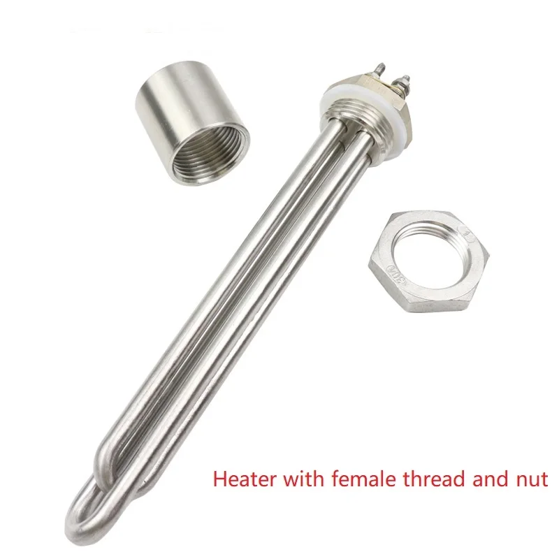 LIUCH Edelstahl-Heizelement 2 Zoll DN50 – 3000W 220V, Für Luft-/Solarenergie, Aus Edelstahl 304