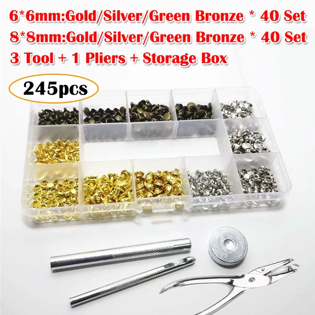 WUTA 20set Solid Brass Snap Buttons Snap Fasteners Kit Metal Press Studs  DIY Craft Accessories for Leather,Clothes,Jackets,Bags - AliExpress