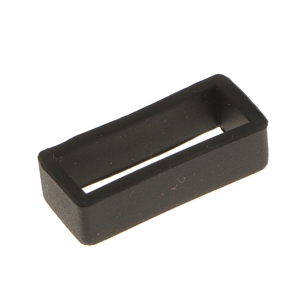 10 Pieces Rubber Watch Band Strap Loops Black Silicone Replacement Resin Watch Bands Keeper Holder Retainer Size 20mm