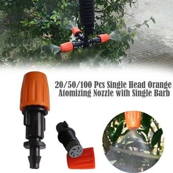 

20/50/100PCS Adjustable 1/4 Irrigation Misting Dripper Sprinkler Emitter Micro Drip Garden Watering Tool Balcony Yard Greenhouse