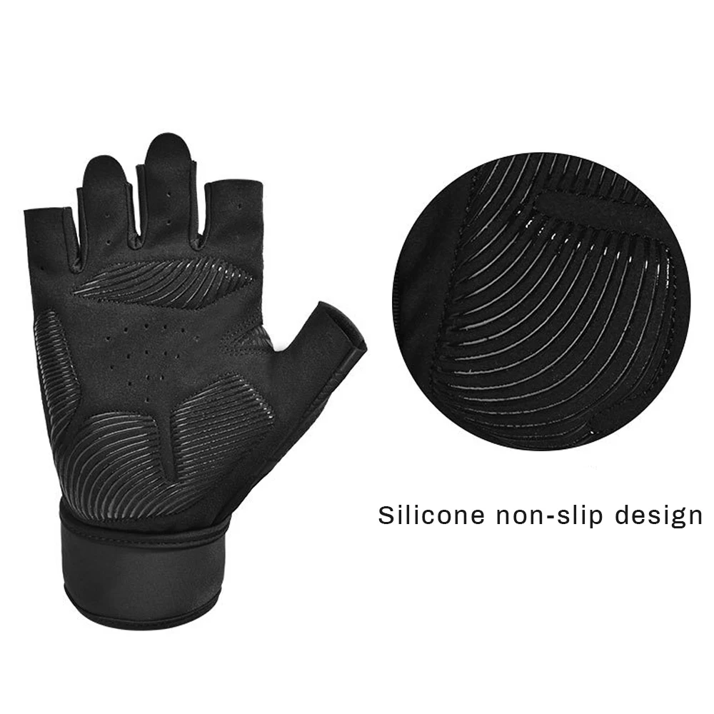 SFIT Weight Lifting Gloves Bodybuilding Training Sport Fitness Gloves Non-slip Heavyweight Sports Exercise Men Women Gym Gloves
