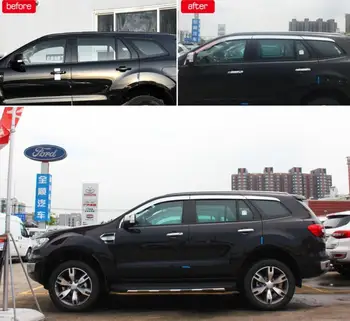 

ABS Chrome Window Visor Vent Shades Sun Rain Guard accessories for Ford KUGA Edge EcoSport Everest 2013 2014-2019 car styling