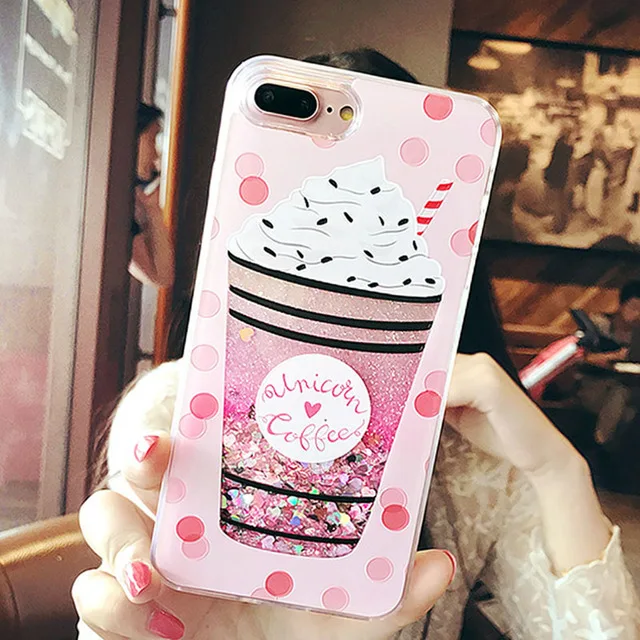 Quicksand Dynamic Liquid Nail Phone Case For Samsung Galaxy S10 S9 S8 S5 S6 S7 Edge Plus 5G S10E Note 10 Pro 9 8 5 4 3 TPU Cover - Цвет: ice cream